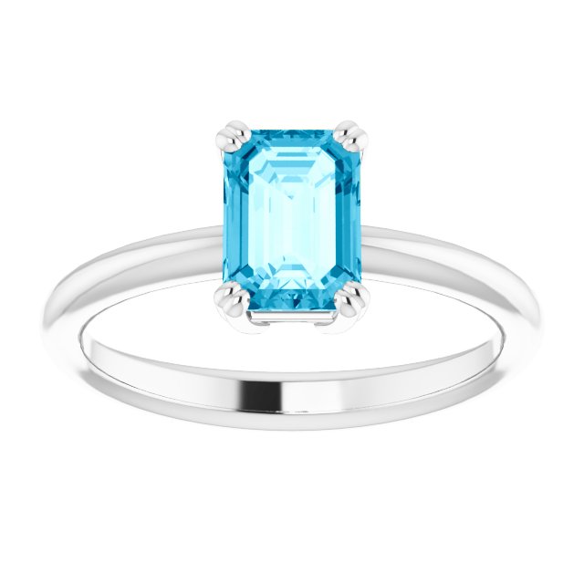 Natural Aquamarine | Emerald | 7 x 5mm