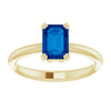 Lab-Grown Blue Sapphire | Emerald | 7 x 5mm