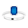 Lab-Grown Blue Sapphire | Emerald | 7 x 5mm