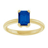 Lab-Grown Blue Sapphire | Emerald | 7 x 5mm