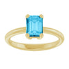 Natural Aquamarine | Emerald | 7 x 5mm