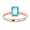 Natural Aquamarine | Emerald | 7 x 5mm