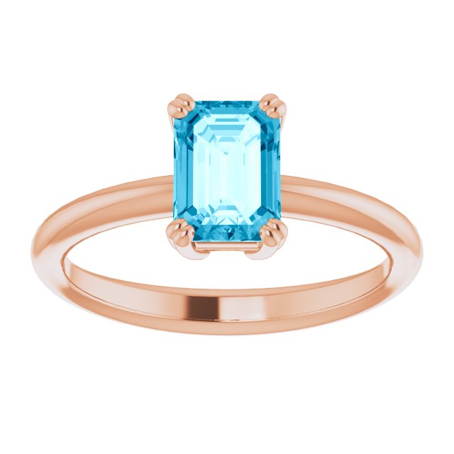 Natural Aquamarine | Emerald | 7 x 5mm