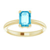 Natural Aquamarine | Emerald | 7 x 5mm