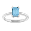 Natural Sky Blue Topaz | Emerald | 7 x 5mm