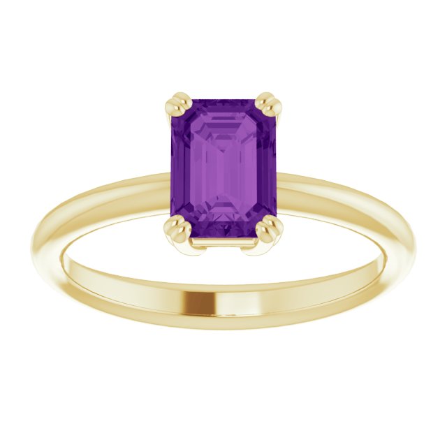 Natural Amethyst | Emerald | 7 x 5mm