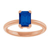 Lab-Grown Blue Sapphire | Emerald | 7 x 5mm