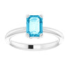 Natural Aquamarine | Emerald | 7 x 5mm