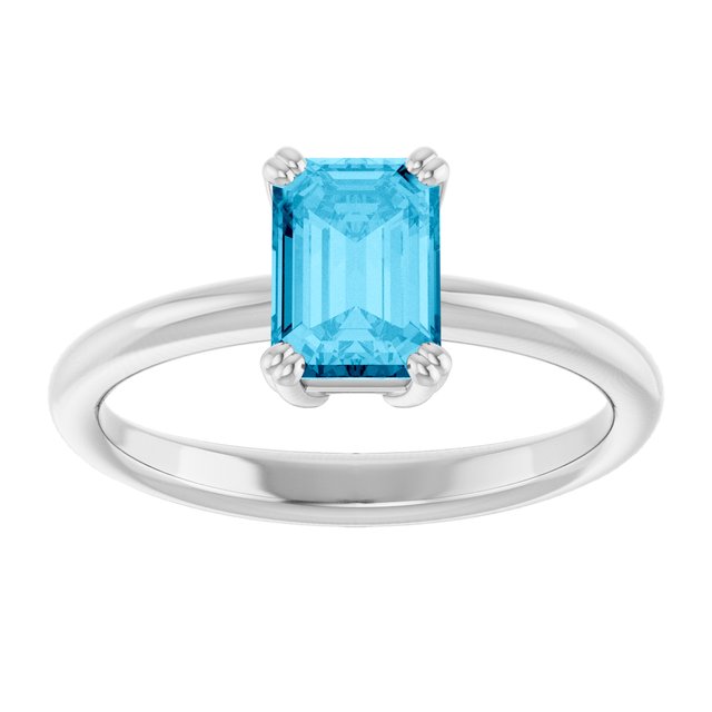 Natural Aquamarine | Emerald | 7 x 5mm