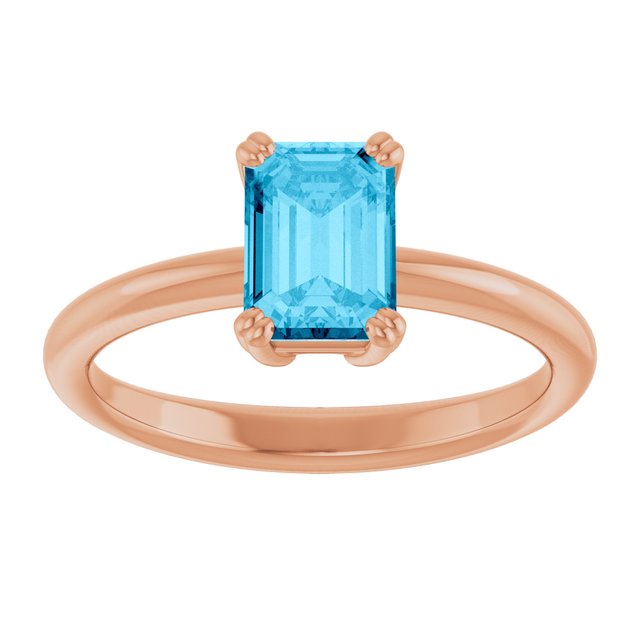 Natural Aquamarine | Emerald | 7 x 5mm