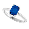 Lab-Grown Blue Sapphire | Emerald | 7 x 5mm