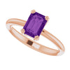 Natural Amethyst | Emerald | 7 x 5mm