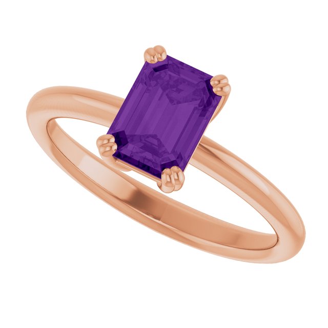 Natural Amethyst | Emerald | 7 x 5mm