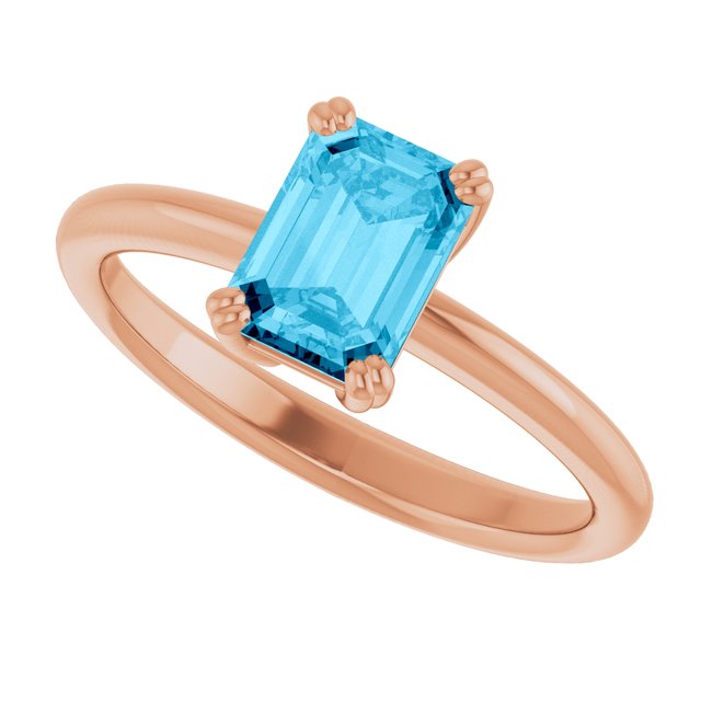 Natural Aquamarine | Emerald | 7 x 5mm
