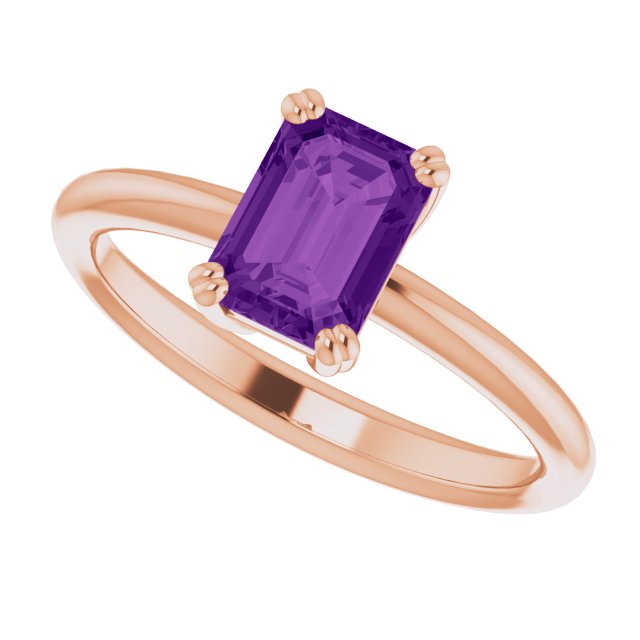 Natural Amethyst | Emerald | 7 x 5mm