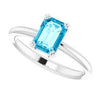 Natural Aquamarine | Emerald | 7 x 5mm