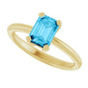 Natural Aquamarine | Emerald | 7 x 5mm