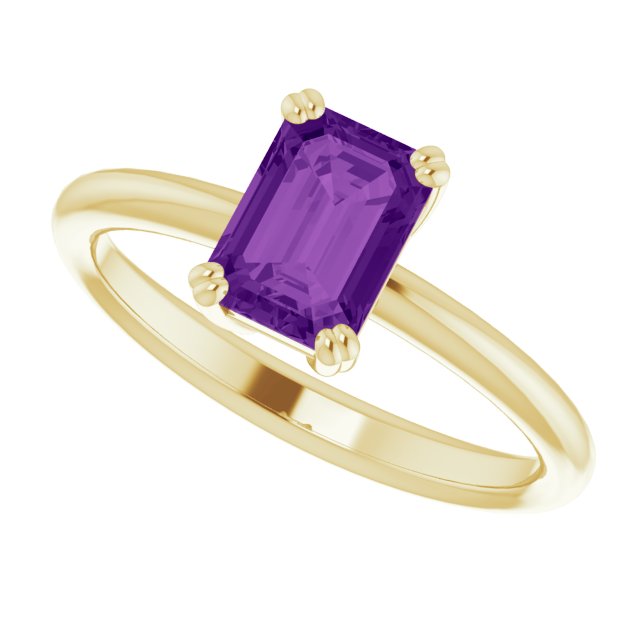 Natural Amethyst | Emerald | 7 x 5mm