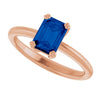 Lab-Grown Blue Sapphire | Emerald | 7 x 5mm