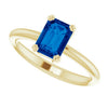 Lab-Grown Blue Sapphire | Emerald | 7 x 5mm