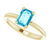 Natural Aquamarine | Emerald | 7 x 5mm