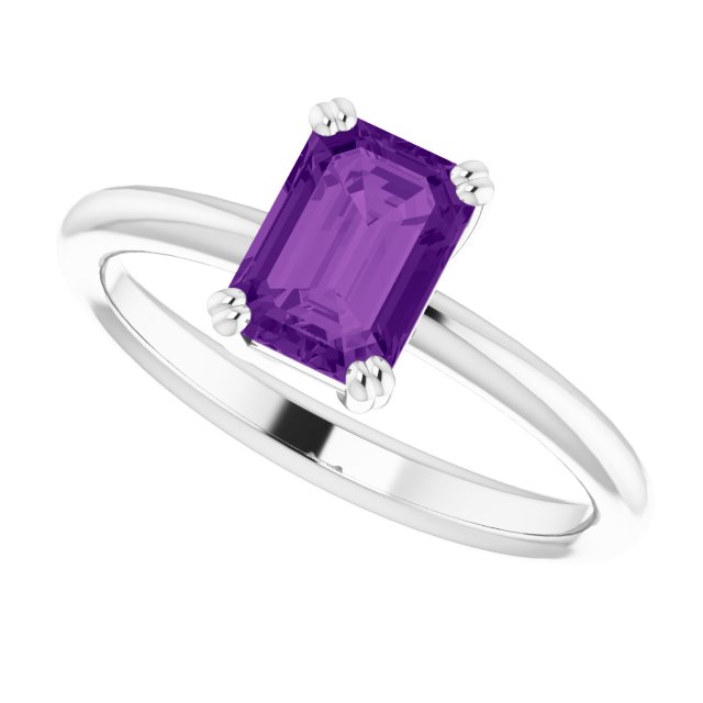 Natural Amethyst | Emerald | 7 x 5mm