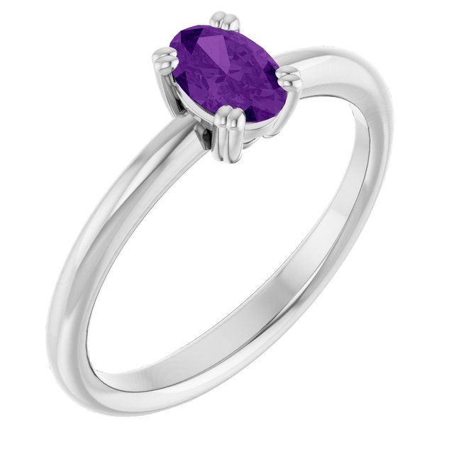 Natural Amethyst | Oval | 6 x 4mm