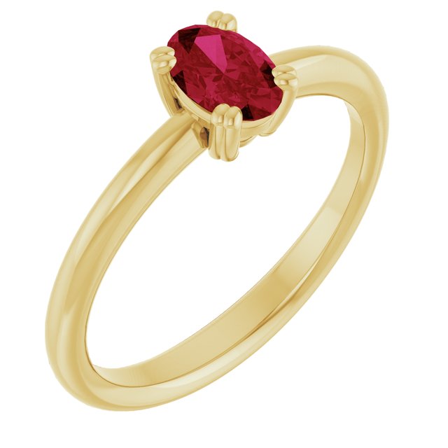 Lab-Grown Ruby | Oval | 6 x 4mm