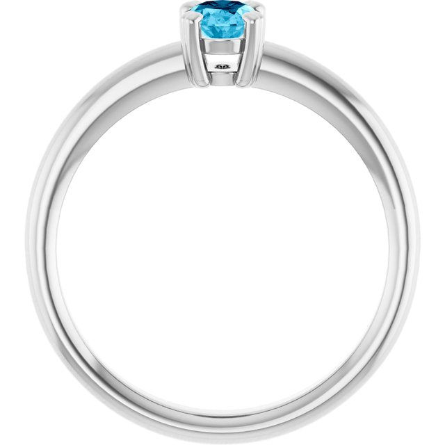 Natural Aquamarine | Oval | 6 x 4mm