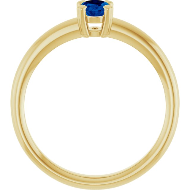 Lab-Grown Blue Sapphire | Oval | 6 x 4mm