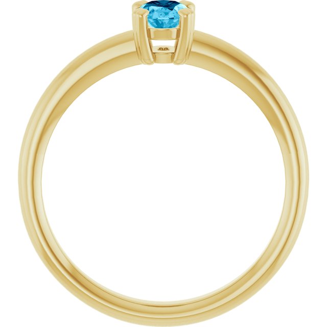 Natural Aquamarine | Oval | 6 x 4mm