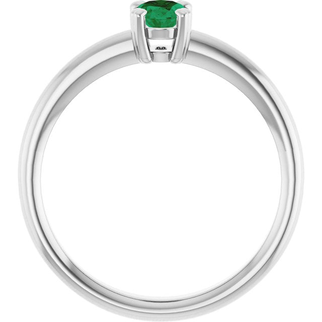 Lab-Grown Emerald | Oval | 6 x 4mm