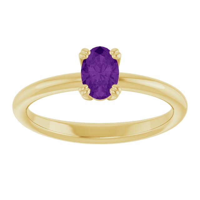 Natural Amethyst | Oval | 6 x 4mm