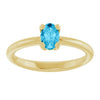 Natural Aquamarine | Oval | 6 x 4mm