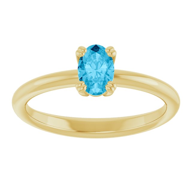 Natural Aquamarine | Oval | 6 x 4mm