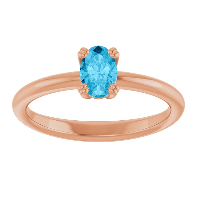 Natural Aquamarine | Oval | 6 x 4mm