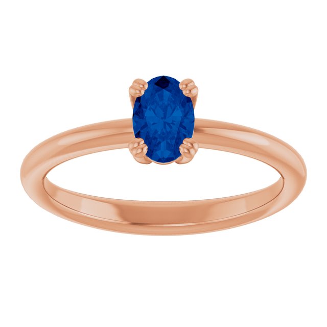 Lab-Grown Blue Sapphire | Oval | 6 x 4mm
