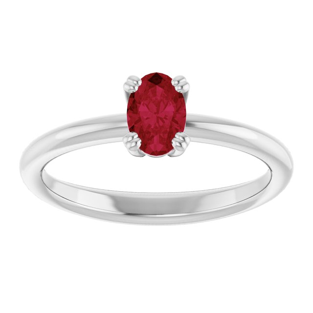 Lab-Grown Ruby | Oval | 6 x 4mm