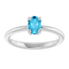 Natural Aquamarine | Oval | 6 x 4mm