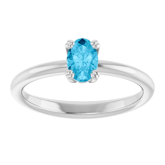 Natural Aquamarine | Oval | 6 x 4mm