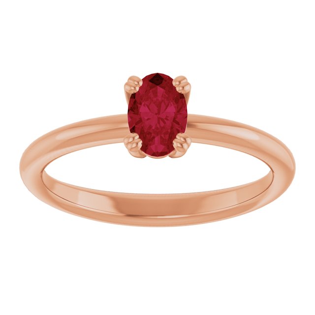 Lab-Grown Ruby | Oval | 6 x 4mm