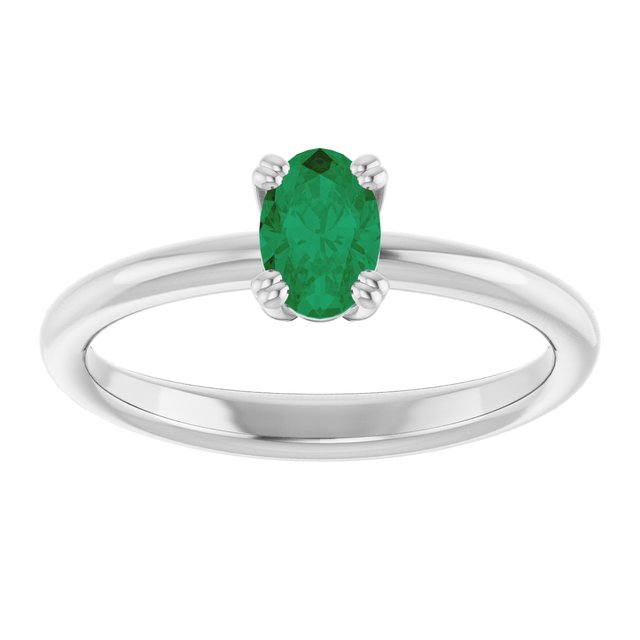 Lab-Grown Emerald | Oval | 6 x 4mm