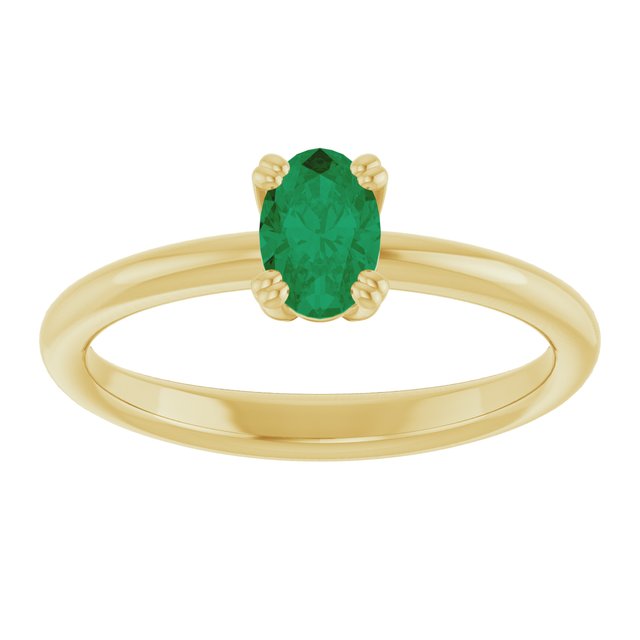Lab-Grown Emerald | Oval | 6 x 4mm