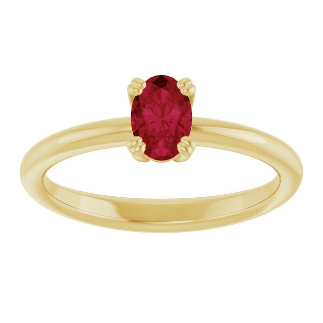 Lab-Grown Ruby | Oval | 6 x 4mm
