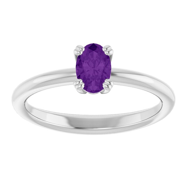 Natural Amethyst | Oval | 6 x 4mm