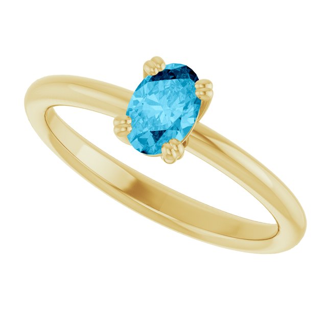 Natural Aquamarine | Oval | 6 x 4mm