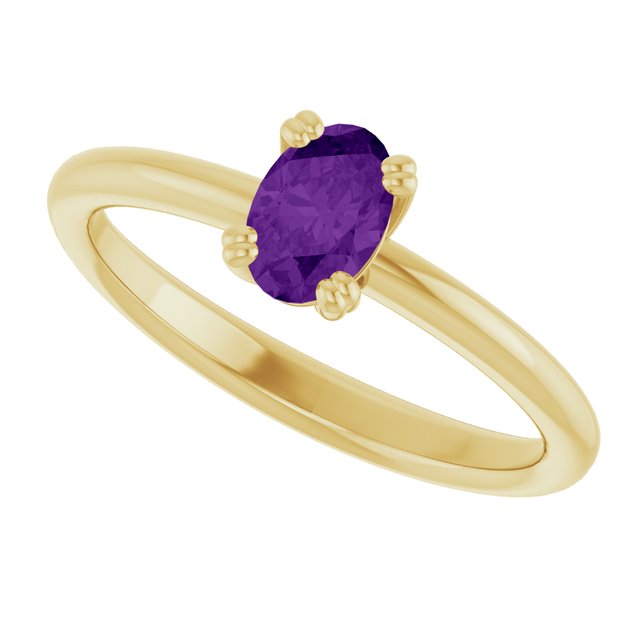 Natural Amethyst | Oval | 6 x 4mm