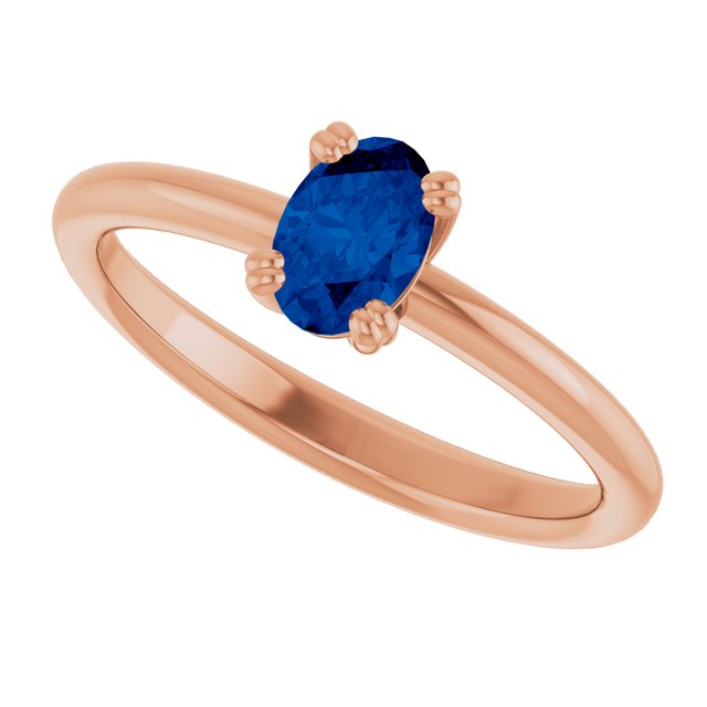 Lab-Grown Blue Sapphire | Oval | 6 x 4mm