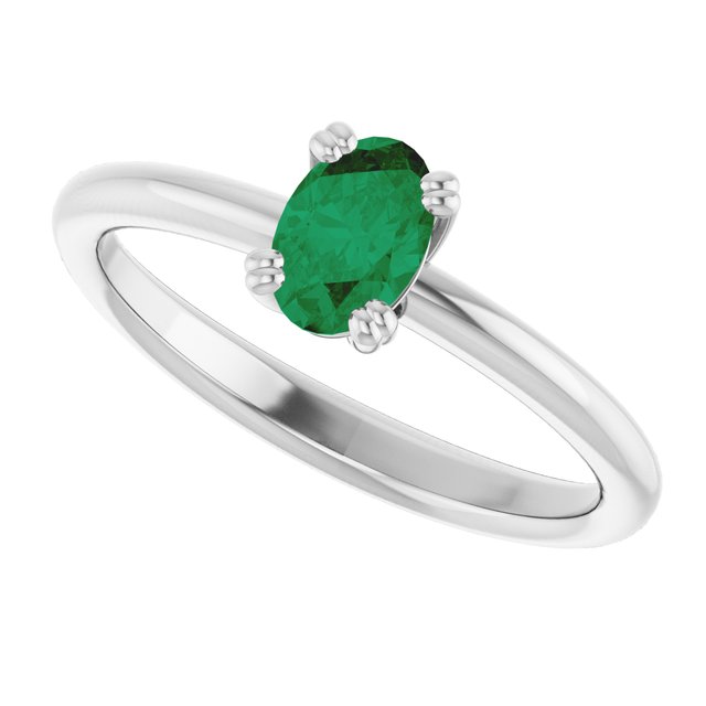 Lab-Grown Emerald | Oval | 6 x 4mm
