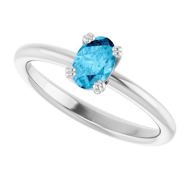 Natural Aquamarine | Oval | 6 x 4mm